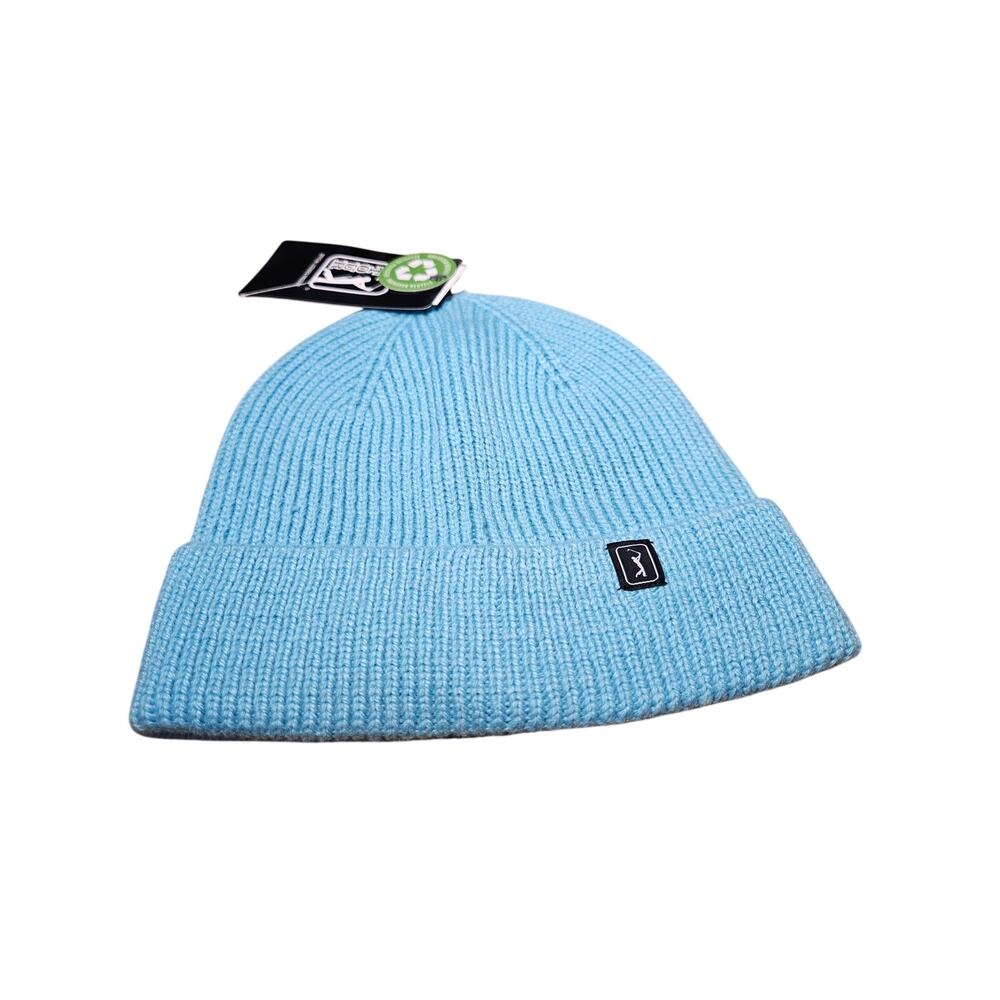 PGA Tour Mens Golf Beanie Blue Ice OSFM